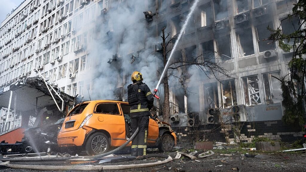 Russia pounds Kyiv with drones hours before Zelenskyy’s UN address