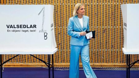 Sweden’s centre-left holds three-seat lead in early results
