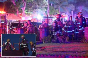 Los Angeles couple and young son found shot dead in murder-suicide in burning home