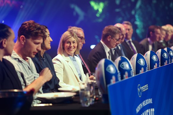 Jess Wilson attends the AFL Grand Final breakfast.