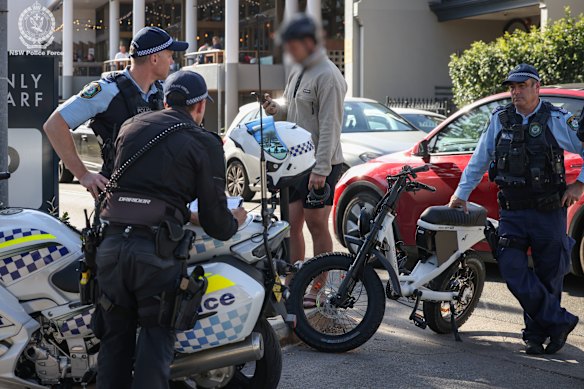 NSW Police seized 36 e-bikes and issued 16 penalties on Friday during a crackdown on high-powered bicycles.