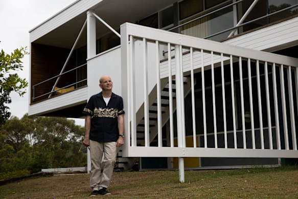 Brian Seidler at Julian Rose House  in 2020 when he was restoring the home. 