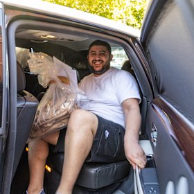 Majid Alibadi when he was picked up from remand in a Rolls-Royce.
