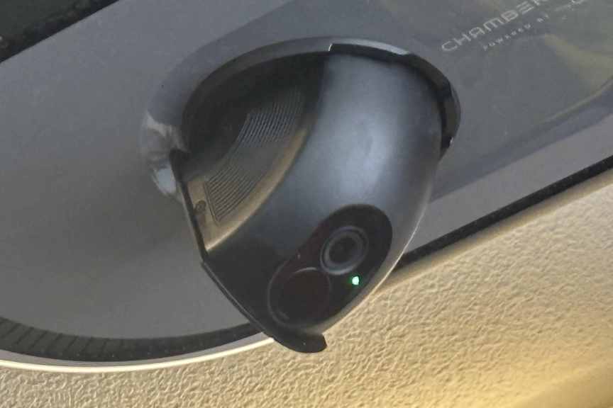 Chamberlain's garage motor security camera.