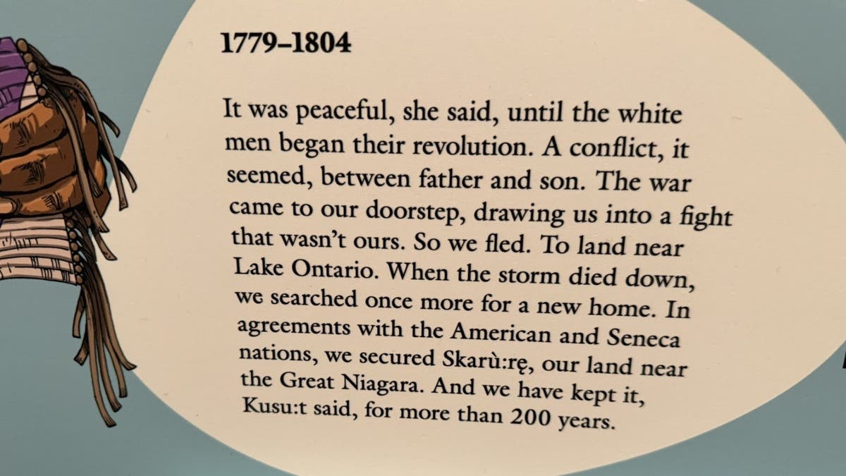 A text box at the National Museum of the American Indian in New York City.