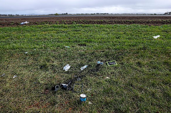 The scene of the fatal crash near the intersection of Parwan-Exford Road and Exford Road.