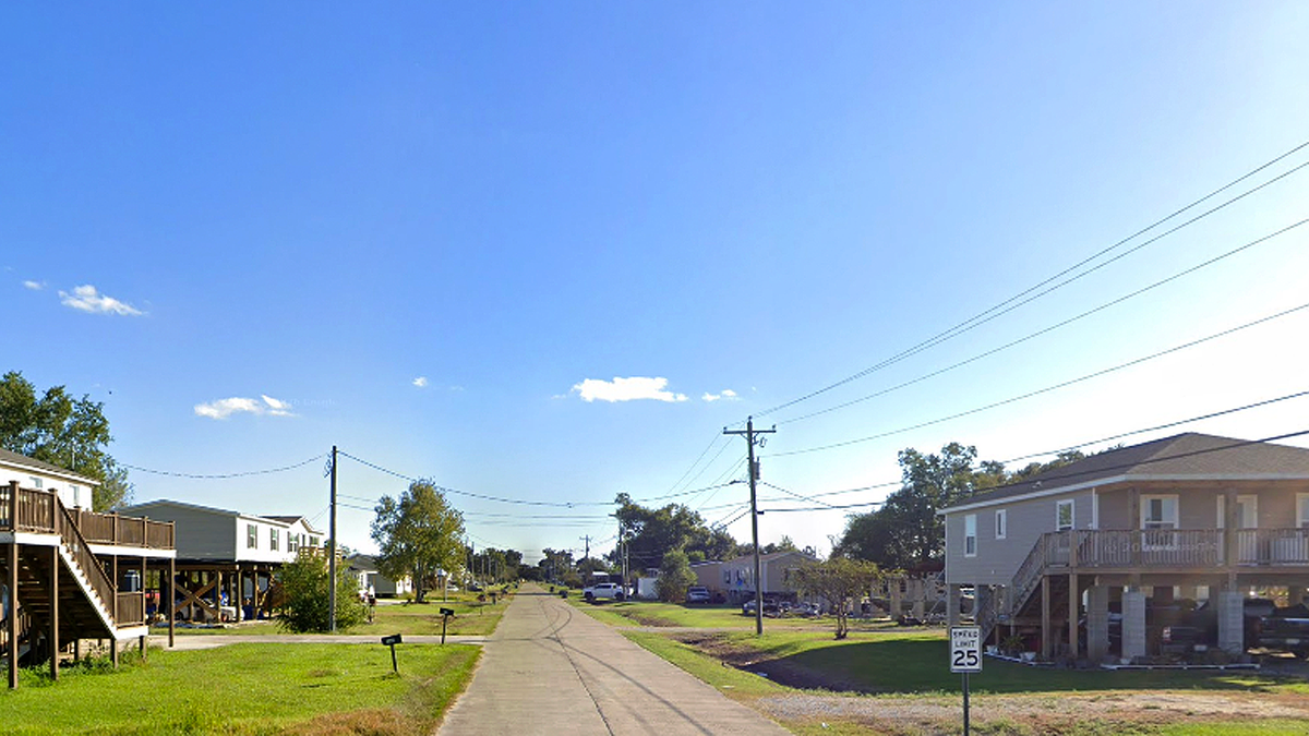 Ashland Drive in Houma, Louisiana, where four victims were found dead inside nearby homes.