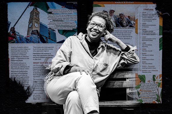 Greens councillor Trina Massey published a newsletter in August 2024 with a two-page spread titled “Khalil’s Story”.