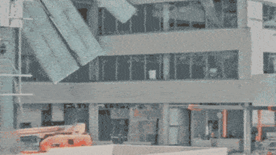 The collapse of the ceiling at Curtin University.