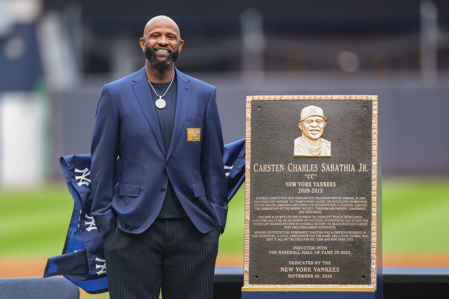 Yankees Retire Hall of Famer CC Sabathia’s No. 52, Gets Monument Park Plaque