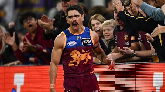 Charlie Cameron celebrates.