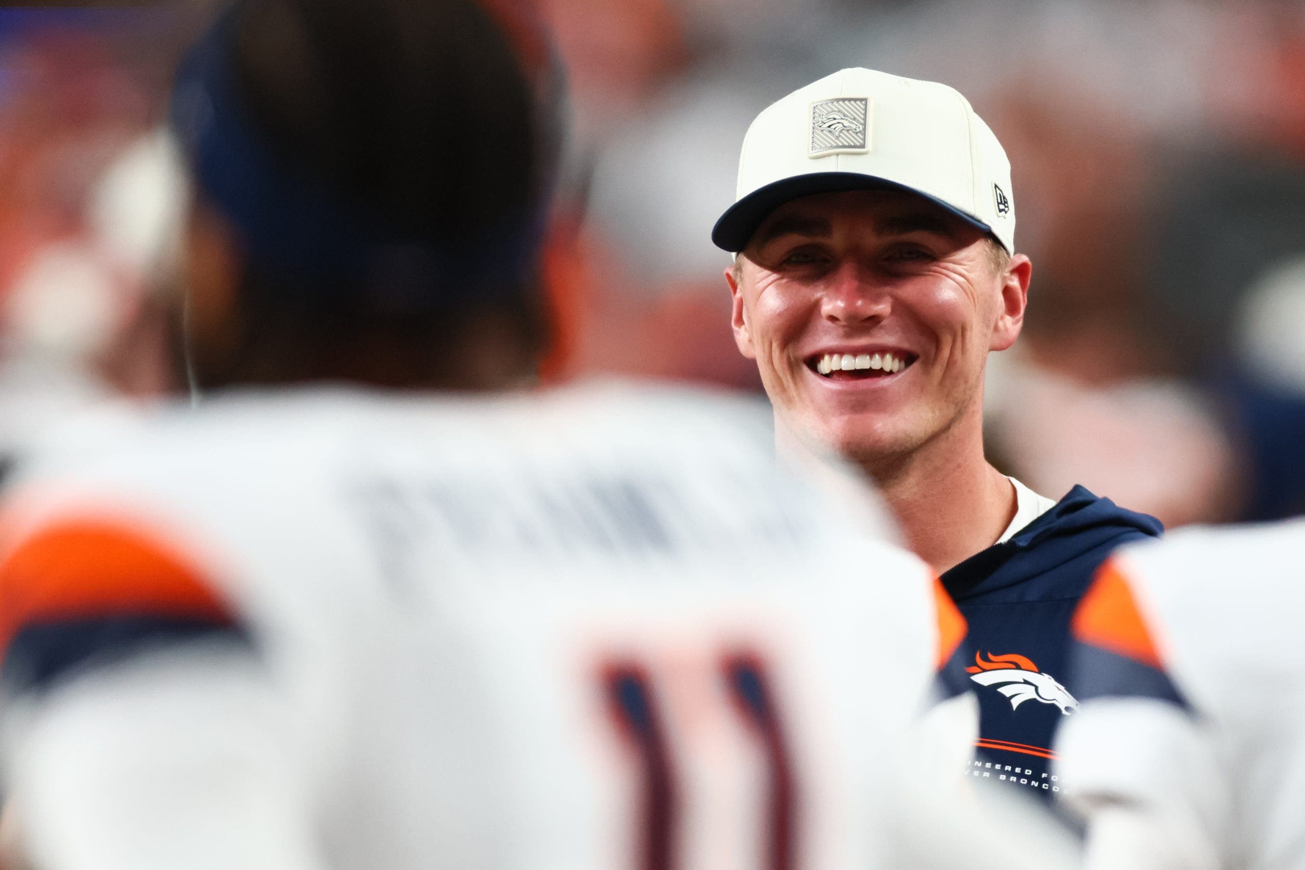 Whether the Broncos can break through to the Super Bowl under head coach Sean Payton will come down to the play of QB Bo Nix (above). (Justin Edmonds/Getty Images)