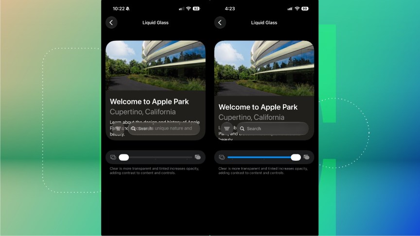 The Liquid Glass slider in iOS 27.