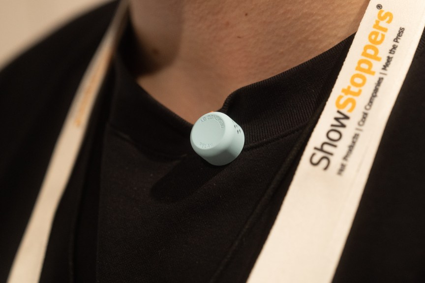 Relay Q as wearable pin