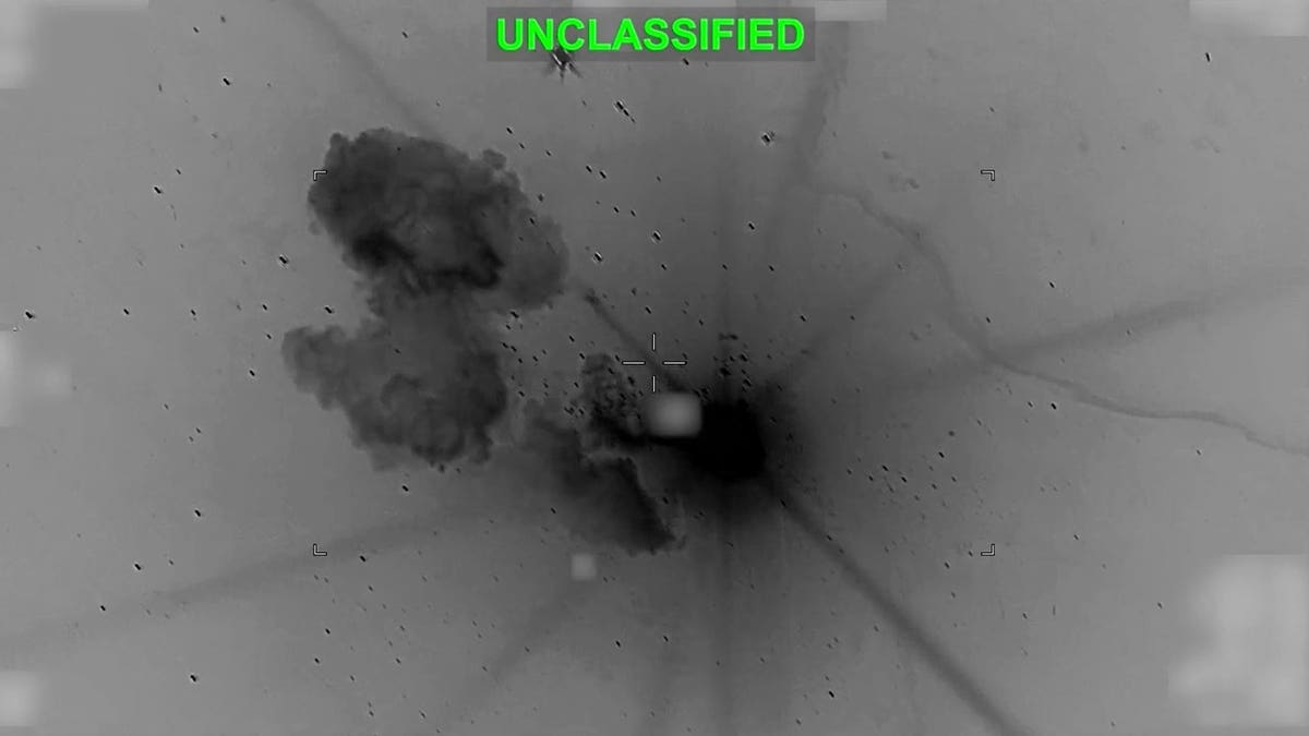 U.S. bombers and drones striking Iranian Revolutionary Guard forces near Dude44 Bravo